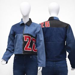 CR1418 Upcycled Denim Jacket