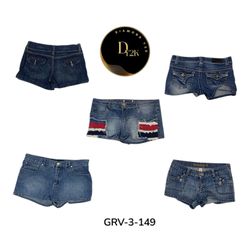Women’s Vintage Denim Mini Shorts – Y2K Style  (GR..