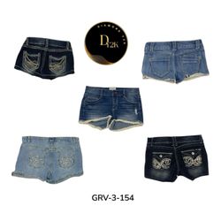 Women’s Vintage Denim Mini Shorts – Y2K Style (GRV..