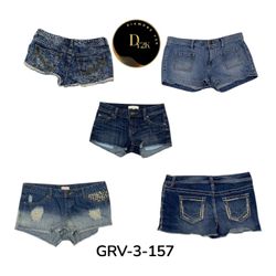 Women’s Vintage Denim Mini Shorts – Y2K Style (GRV..