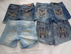 CR7011 Upcycled Y2K Mini Denim Shorts