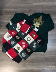 「4538 - ビンテージスタイル刺繍セーター」