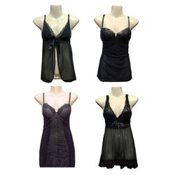 Moonless Black Babydoll Tops