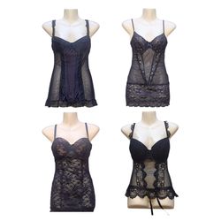 Midnight Black Babydoll Tops