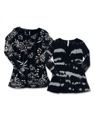 (FV-970) Y2K Black & White Printed mesh Tops