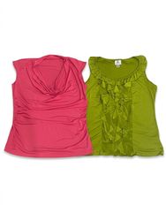 (FV-971) Y2K Solid Colour Tops