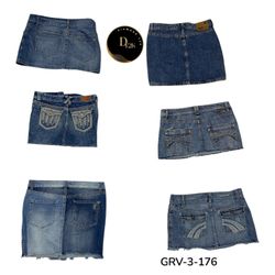 Stretchy Denim Mini Shorts – Skirt  for Women, Hig..