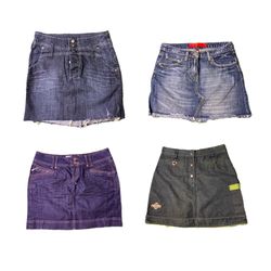 Y2K NYC IT Girl Denim Mini Skirts Rw-1685