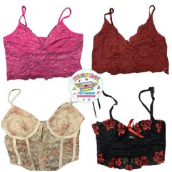 Vintage Y2K Lace Corset & Bralette Bundle – 13pcs ..