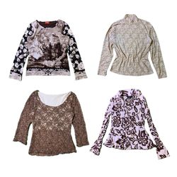 Y2K Earthy Tone Full Sleeve Tops RW-1687