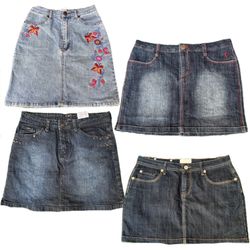 Y2K UNIQUE DENIM MIDI SKIRTS RE-2905