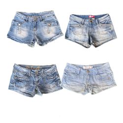 Y2K Era Cyber Girl Denim Sexy Shorts Re-2906