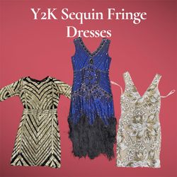 Y2K Sequin Fringe Dresses - (25/03)