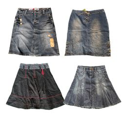 Y2K Edgy Girl Denim Mini Skirts RE-2910