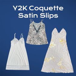 Y2K Coquette Satin Slips - (25/03)