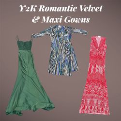 Y2K Romantic Velvet & Maxi Gowns - (25/03)