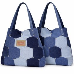 CR1420 Upcycled Patchwork Tote Bag