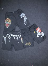 Ed Hardy Men's Shorts, 12 pcs, (Ed-016), Dark Grey