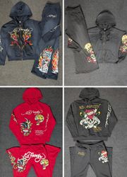 Ed Hardy Men's Matching Tracksuits, Hoodie x Trous..