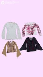 Y2k bell sleeves blouse