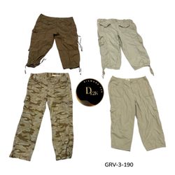 Y2K Cargo Capri Bottoms – Retro Utility Fashion (G..