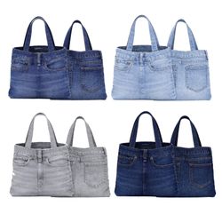 CR1423 Upcycled Jeans Tote Bag