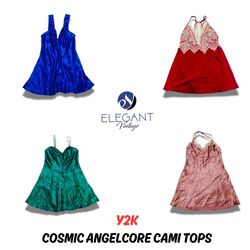 Y2K Cosmic Angelcore Cami Tops - EV0807