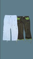 Y2K Cotton Cargo Capri pants