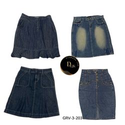 Jupe midi en denim Y2k (GRV-3-203)