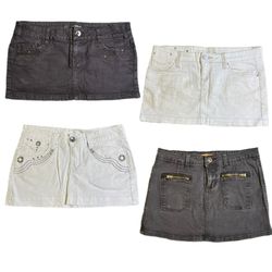 Y2k Edgy Girl Denim Mini Skirt RE-2915