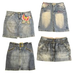 Y2k Londan Nights Denim Midi Skirts RE-2916