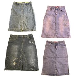 Y2K NYC IT Girl Denim Midi Skirts RE-2922