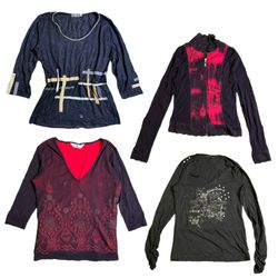 Y2K Gothic Romantic Full Sleeve Tops RE-2923