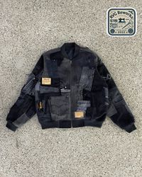 Upcycled Zero-Waste Denim Bomber Jacket