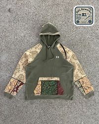 Upcycled Tapestry Sleeve Sports Hoodie