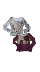 Y2K Full Slv Sexy Blouse