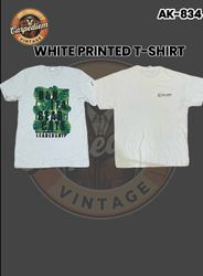 White Printed T-shirt Ak-834