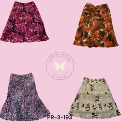 Women’s Printed Polyester Skirt – Casual Everyday ..