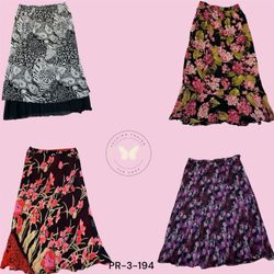 Elastic Waist Printed Poly Skirt – Easy Fit & Styl..