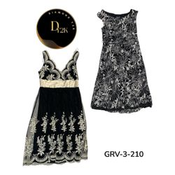 Vintage Y2K Schwarzes Polykleid – Klassischer Stil..