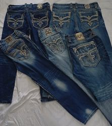 CR7075 Vintage Rock Revival Men’s Jeans