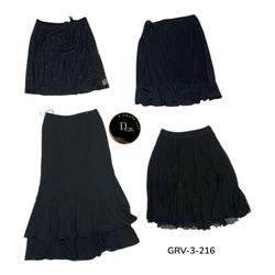 Y2K black poly skirt (GRV-3-216)