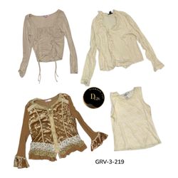 Y2K Vintage Mix Blouse – Trendy Aesthetic Retro To..