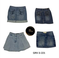 Y2K Vintage Denim Mini Skirt – Low Rise Aesthetic ..