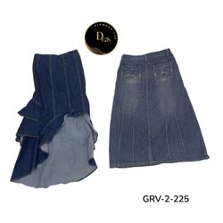 Vintage Y2K Denim long Skirt – Streetwear Aestheti..