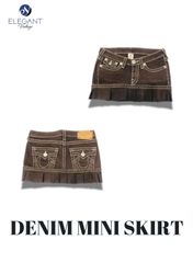 Upcycled Denim Mini Skirts - EVR0231