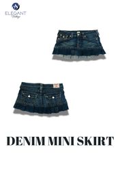 Upcycled Denim Mini Skirts - EVR0232