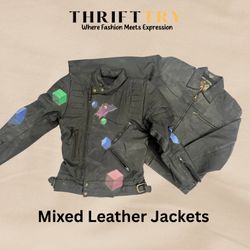 Mixed Design Leather jacket