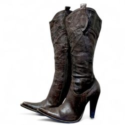 SA461 Vintage Style Women's High knee Tall Boots C..