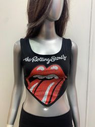 Upcycled The Rolling Stones Crop Tank  – Y2K Banda..